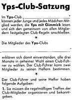 Yps-Club Ausweis Innenseite
