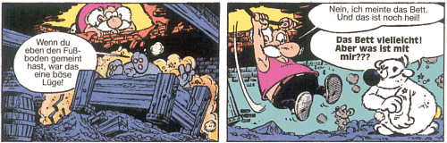 Semaphore und Cubitus (aus "Die Nilpferdcorrida" Yps Nr.1111)