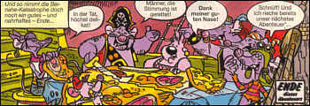 Festbankett auf dem ppelkahn (aus "Mnner ber Bord" Yps Nr.864)